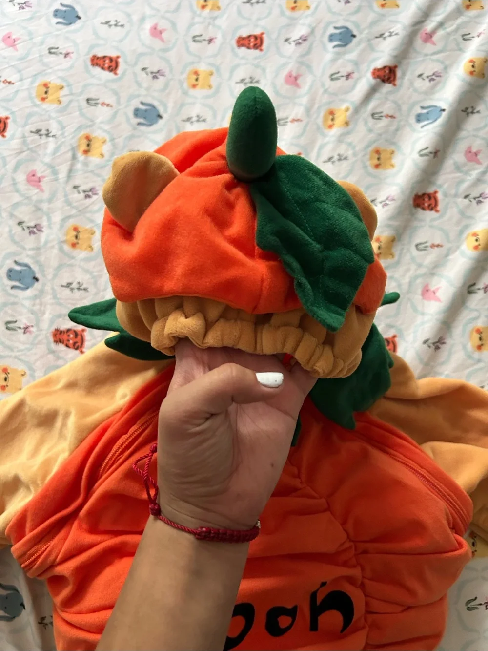 Disney Orange and Green Pumpkin Pooh Kids Costume